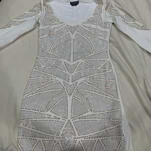 Cream/Sparkled Cocktail Dress
